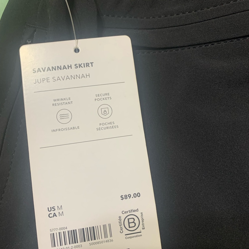 Athleta Savannah A-Line Skirt in Black